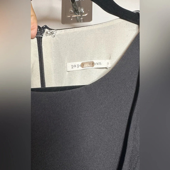 Paper Crown Black Limia Sheath Dress Size 2 - Picture 9 of 10